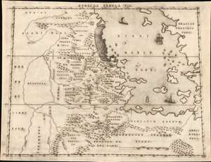 1588 Livio and Giulio Sanuto Map of the African Red Sea Coast