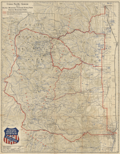 1922 Poole and Union Pacific Map of Estes Park, Colorado