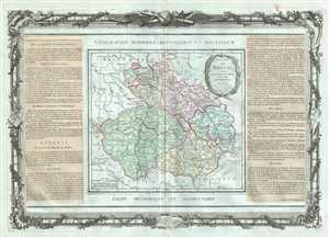 1786 Desnos and de la Tour Map of Bohemia or Czech Republic