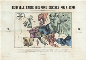 1870 Hadol Satirical Map of Europe