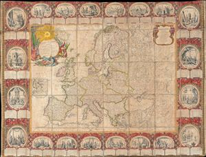1776 Clouet Case or Pocket Map of Europe