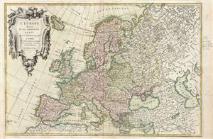 1762 Janvier Map of Europe