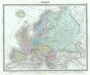 1874 Tardieu Map of Europe