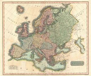 1814 Thomson Map of Europe