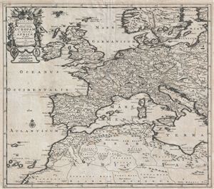 1710 Van der Aa Map of Europe and North Africa