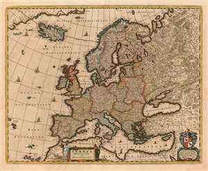1677 Visscher Map of Europe