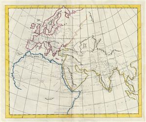 1823 Manuscript Map of the Ancient World: Europe, Asia and Africa