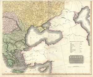 1817 Thomson Map of Greece, the Balkans and Ukraine