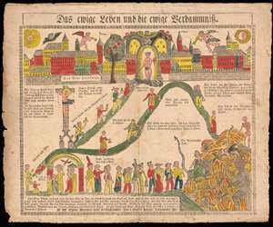 1820 Villee Amish or Pennsylvania Dutch Allegorical Broadside