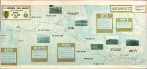 1982 Map of Royal Marines' Operations, Falklands War