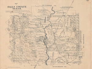 1879 Texas General Land Office Map of Falls County, Texas