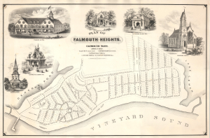 1873 Bufford Promotional Map for Falmouth Heights, Cape Cod, Massachusetts