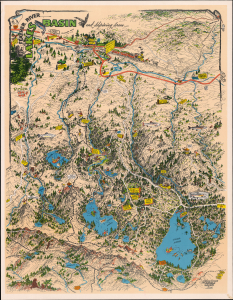 1947 Mathis Pictorial View of Feather River Basin and Lakes, California