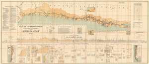 1914 Signed Official Railroad Development Map of Chile