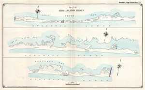 1915 Hyde Map of Part of Fire Island, New York
