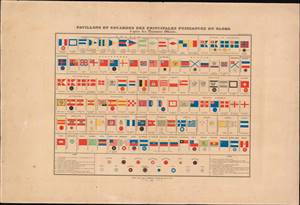1850 Andriveau-Goujon Vexillological or Flag Chart of Naval Powers
