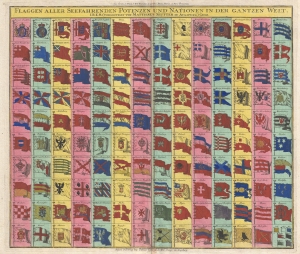 1764 Seutter and Lotter Nautical Flag Chart