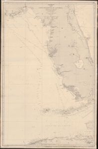 1866 Spanish Direccion de Hidrografia Map of Florida