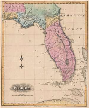 1823 Fielding Lucas Map of Florida