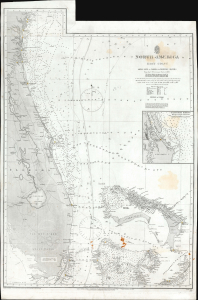 1871 Admiralty Nautical Chart of Florda and the Bahamas
