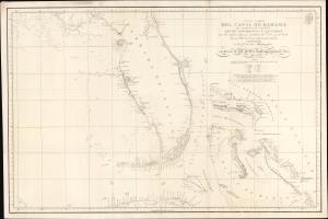 1807 Direccion Hidrografia Nautical Chart or Map of Florida and Bahamas