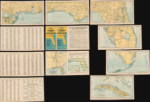 1926 Poole Brothers Atlas of Florida and the Gulf Coast, w/ Cuba
