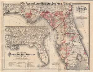1884 Colton / Florida Land and Mortgage Company Map of Florida