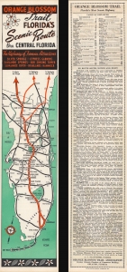 1950 Orange Blossom Trail Association Highway Map of Florida
