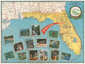 1952 Hagstrom Map of Florida