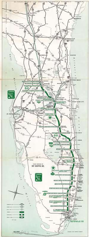 1964 Dolph and Florida State Turnpike Authority Map of Florida