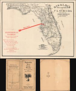 1926 Rinaldi Map of Florida promoting Zephryhills