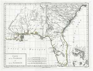 1798 Tardieu Map of Florida and Georgia