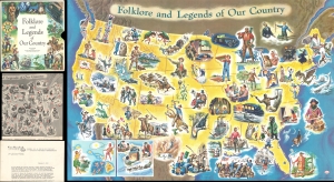 1960 Soltesz Pictorial Map of American Folklore and Legends