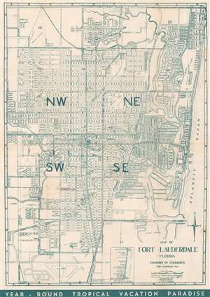 1955 Dolph City Plan or Map of Fort Lauderdale, Florida