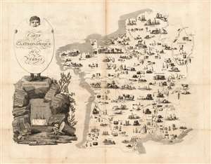 1809 Gassicourt Gastronomical Map of France
