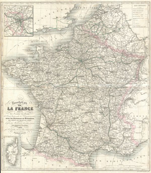 1852 Levasseur Map of France