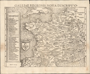 1550 Münster Map of France