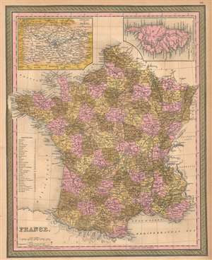 1849 Mitchell Map of France