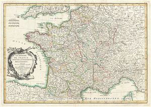 1762 Janvier Map of France