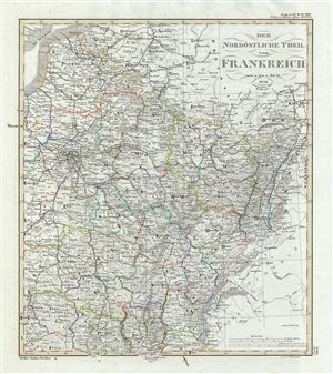 1851 Perthes Map of Northeastern France