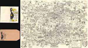 1954 Burgess Comic Pictorial Map of Frankfurt, Germany