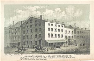1854 Valentine View of Fraunce's Tavern (Financial District), New York City