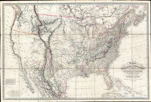 1830 Laurie Map of the United States as 'Fredonia'