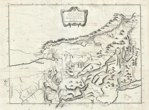 1781 Pouchot Map of New York and Canada: French and Indian War