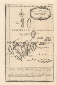 1744 Bowen and Cowley Map of the Galapagos Islands