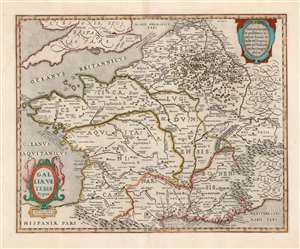 1662 Jansson Map of Ancient Gaul