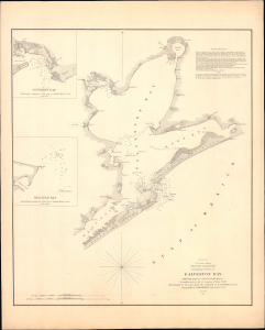 1851 U.S. Coast Survey Map of Galveston Bay, Texas, Separate Issue