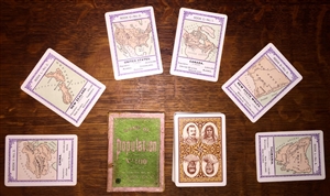 1896 Geographical Card Game - 'Game of Population No. 1110'