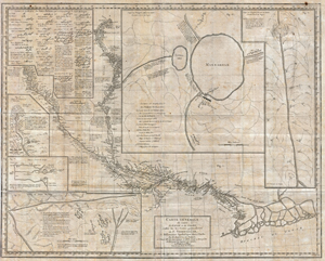 1784 Tiefenthaler  Map of the Ganges and Ghaghara Rivers, India