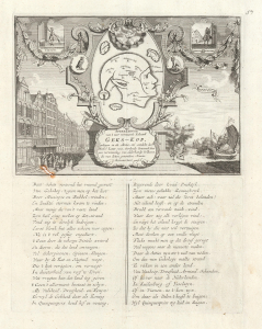1720 Satirical Economic Map of the Mississippi Bubble (Fools Head / Fools Cap)